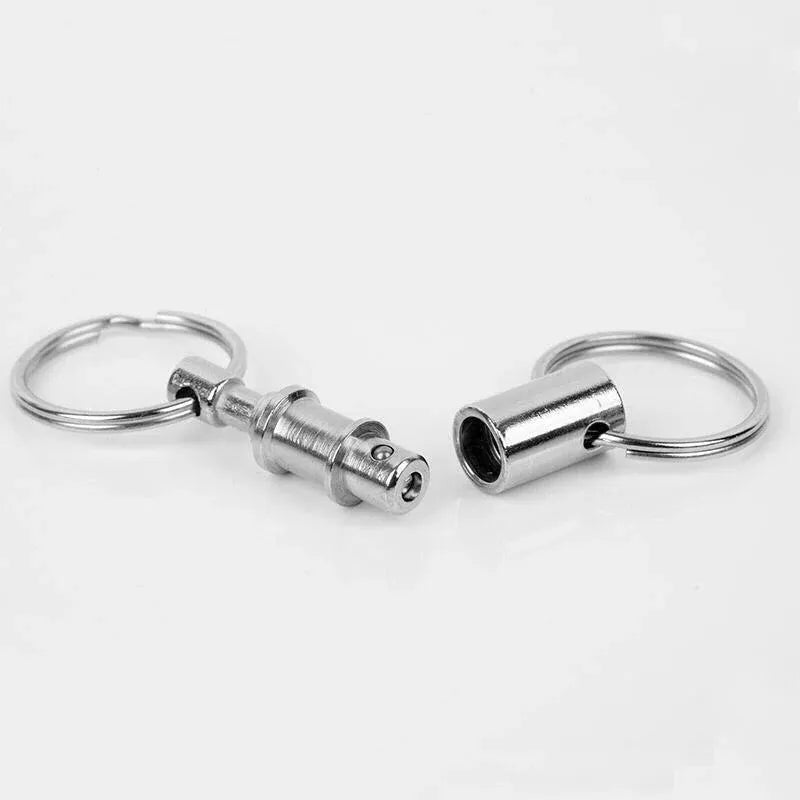 4X Detachable Quick Release Removable Keyring Keychain Key Ring Pull Apart Split