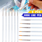 6X Extra Fine Detail Paint Brushes Art Miniatures Model Maker