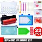 22 Piece 5D Diamond Painting Tools Box Diamond Accessories Diy Art Craft Pen Set