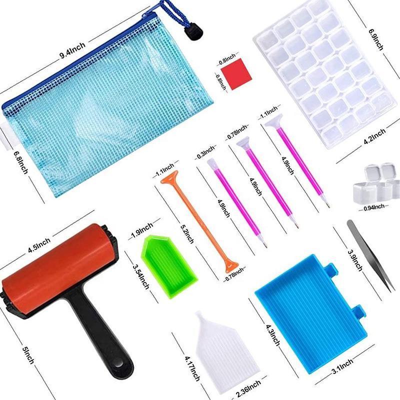 22 Piece 5D Diamond Painting Tools Box Diamond Accessories Diy Art Craft Pen Set