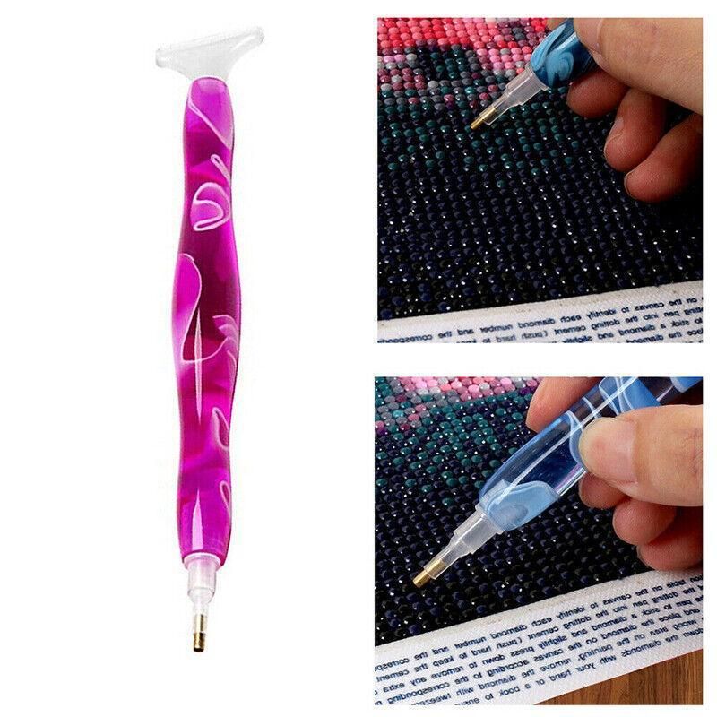 5D Resin Diamond Painting Pen Resin Point Drill Pens Cross Stitch Diy Craft Art - Purple