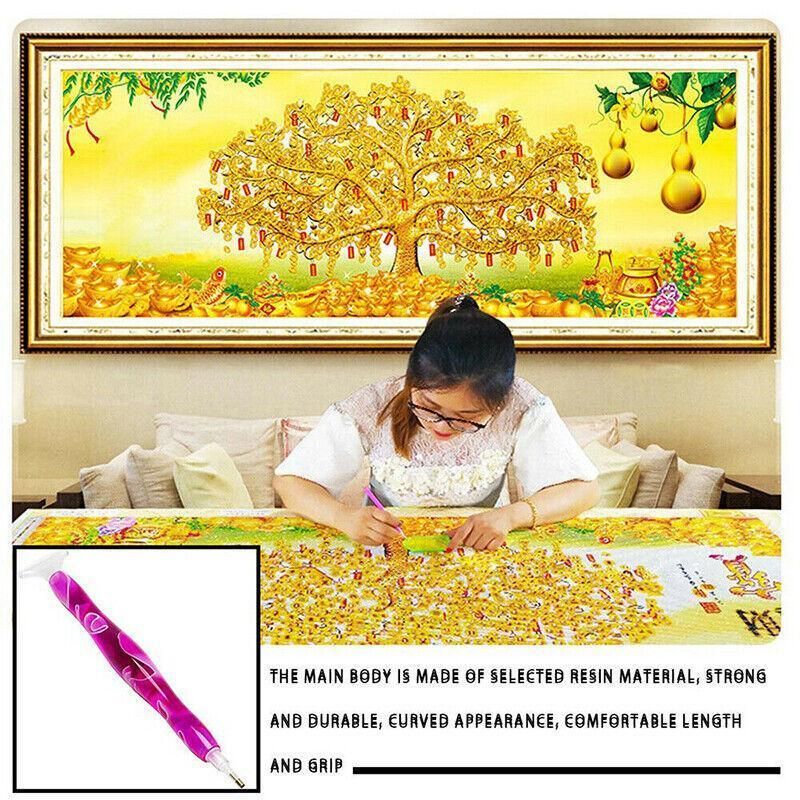 5D Resin Diamond Painting Pen Resin Point Drill Pens Cross Stitch Diy Craft Art - Purple