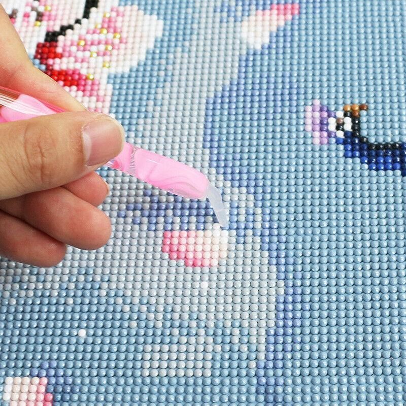 5D Resin Diamond Painting Pen Resin Point Drill Pens Cross Stitch Diy Craft Art - Purple
