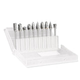 10Pcs Tungsten Steel Carbide 6mm Rotary Burr Set for Die Grinder - Front View