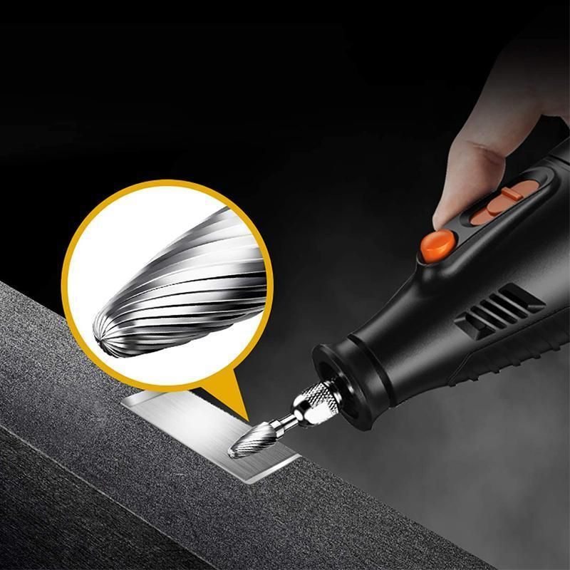 10Pcs Tungsten Steel Carbide 6mm Rotary Burr Set for Die Grinder