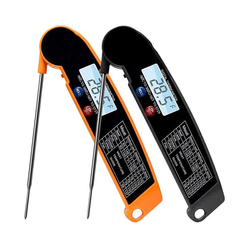 Foldable Digital Thermometer Probe Temperature Kitchen Cooking Food Bbq Meat Jam - Black