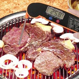 Foldable Digital Thermometer Probe Temperature Kitchen Cooking Food Bbq Meat Jam - Black - Side View
