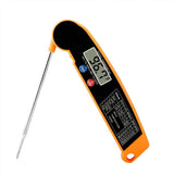 Foldable Digital Thermometer Probe Temperature Kitchen Cooking Food Bbq Meat Jam - Black - Close-Up Angle
