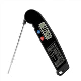 Foldable Digital Thermometer Probe Temperature Kitchen Cooking Food Bbq Meat Jam - Orange - Rear View