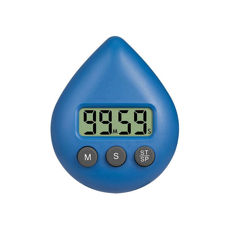 Water Drop Digital Timer Kitchen Study Alarm Countdown Electronic Clock 4 Colours - Blue