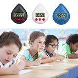 Water Drop Digital Timer Kitchen Study Alarm Countdown Electronic Clock 4 Colours - Pink - 45-Degree Angle