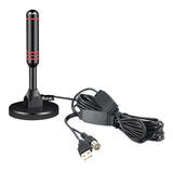 Digital Tv Antenna 300 Mile Indoor Outdoor Hd Tv Aerial Amplifier Signal Booster - Front View