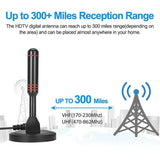 Digital Tv Antenna 300 Mile Indoor Outdoor Hd Tv Aerial Amplifier Signal Booster