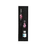 Crystal Flower Glass Dipping Dip Pen Writing Set Gift Pack Fountain Calligraphy - Sky Blue