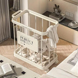Removable Laundry Basket Clothes Organizer Household Storage Bin with Shelving - Extra Image