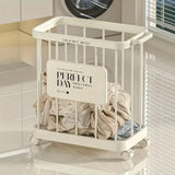 Removable Laundry Basket Clothes Organizer Household Storage Bin with Shelving - Extra Image