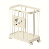 Removable Laundry Basket Clothes Organizer Household Storage Bin with Shelving - Front View