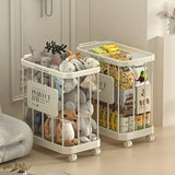 Removable Laundry Basket Clothes Organizer Household Storage Bin with Shelving - Top-Down View