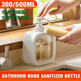 Plastic Pump Bottles For Bathroom Soap Shampoo Cream Lotion Dispenser Bottling - 500ML