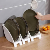 3pcs Home Bowl Storage Cabinet Built-in Cutlery Dish Rack Shelf Organizer Set - Top-Down View