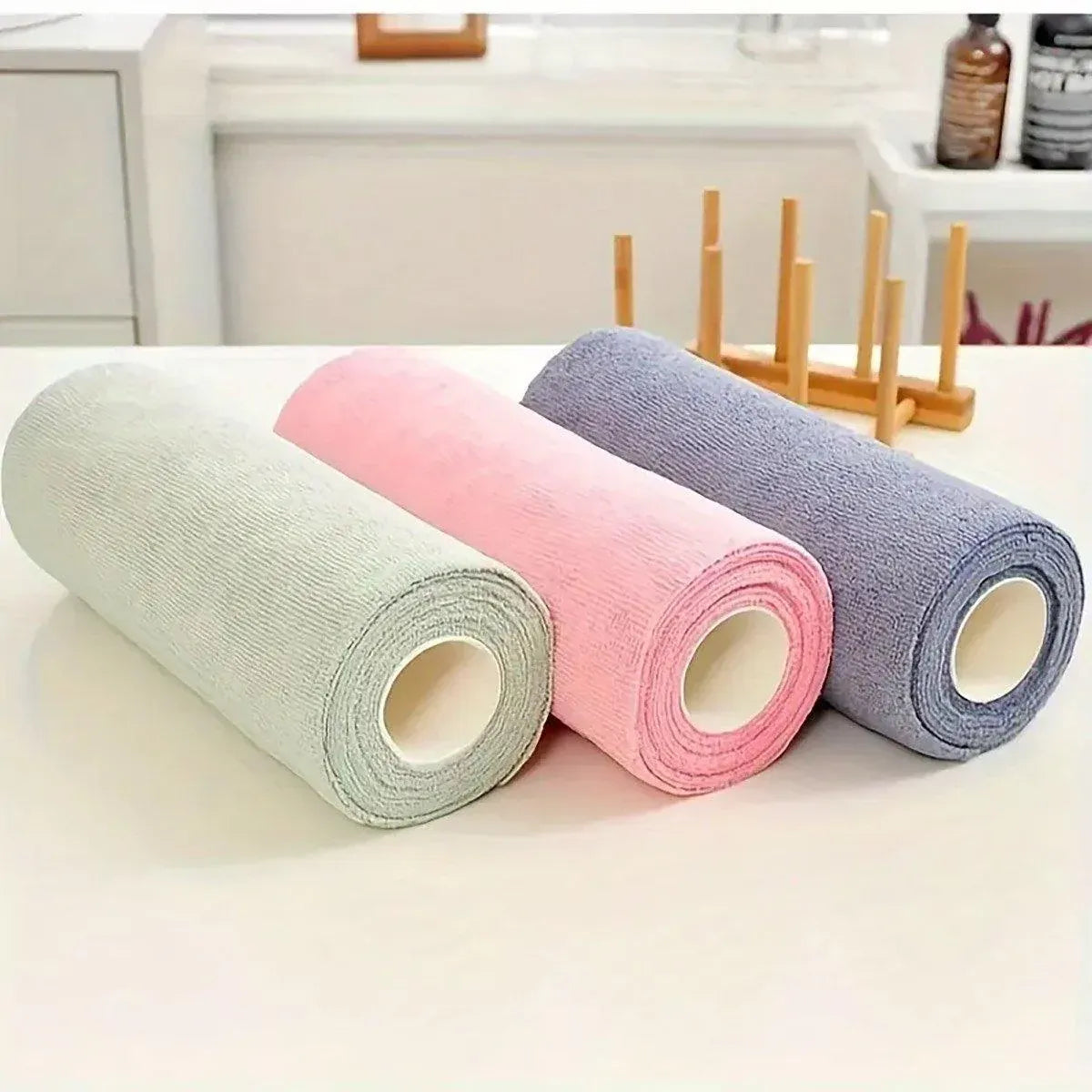 Multifunctional Kitchen Cleaning Towel Strong Absorbent Hand Tear Dish Cloth - Blue