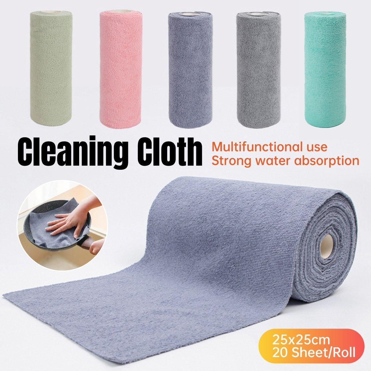 Multifunctional Kitchen Cleaning Towel Strong Absorbent Hand Tear Dish Cloth - Pink