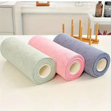 Multifunctional Kitchen Cleaning Towel Strong Absorbent Hand Tear Dish Cloth - Pink - Extra Image