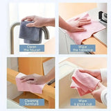Multifunctional Kitchen Cleaning Towel Strong Absorbent Hand Tear Dish Cloth - Cyan Blue - Close-Up Angle