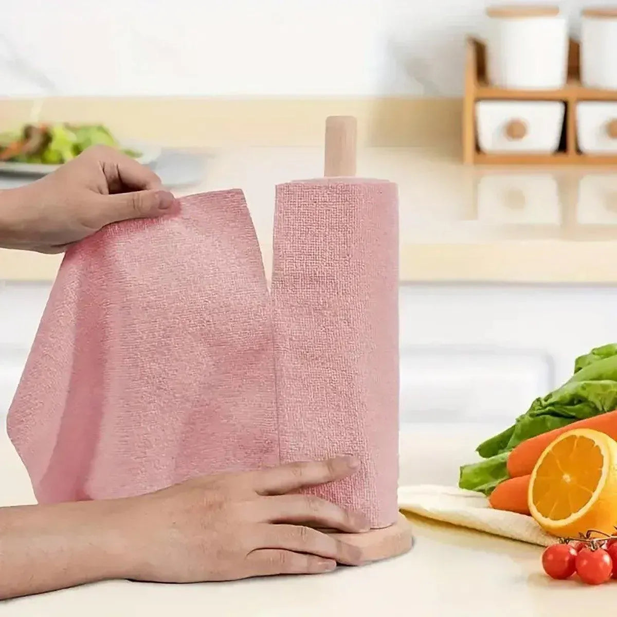 Multifunctional Kitchen Cleaning Towel Strong Absorbent Hand Tear Dish Cloth - Cyan Blue