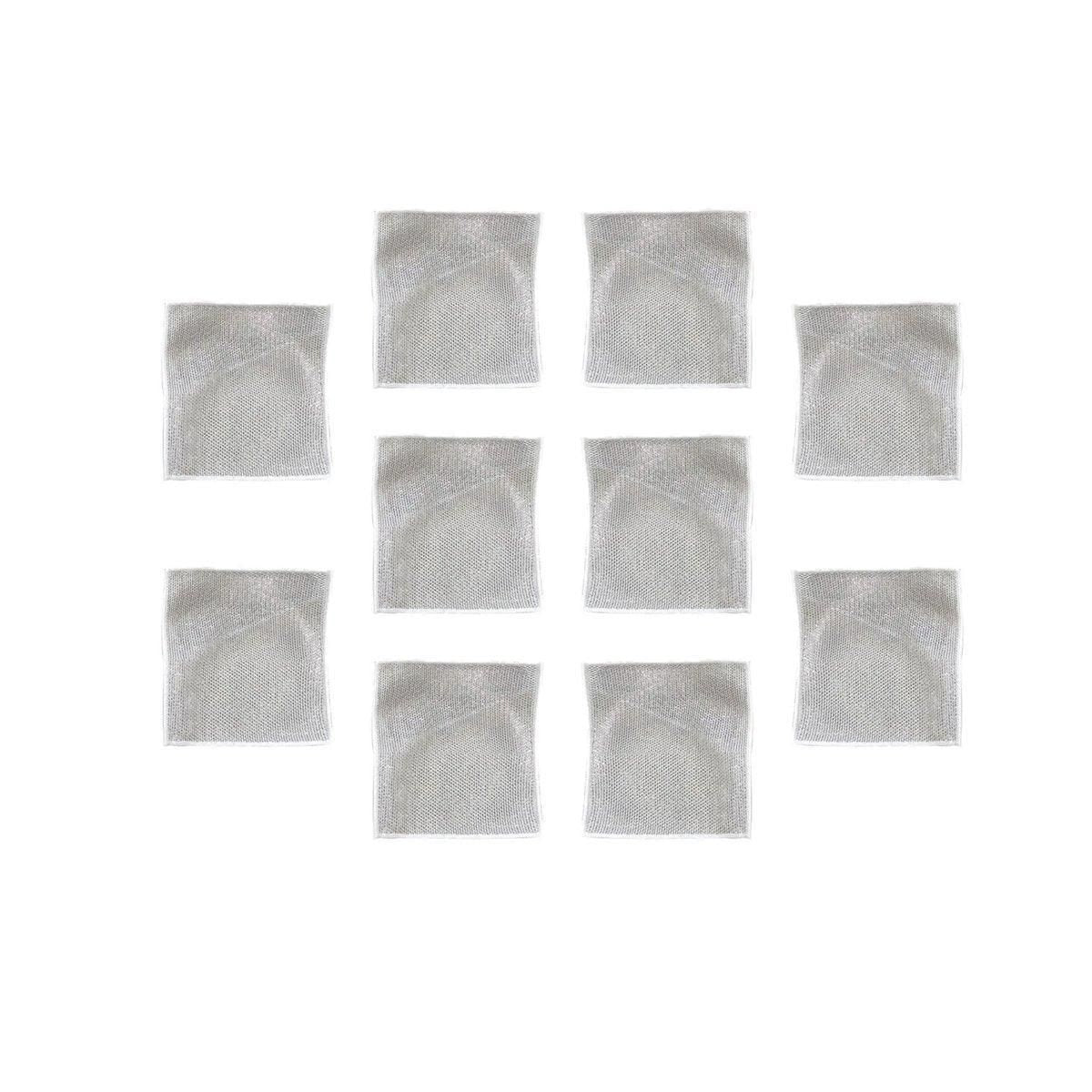 10PCS Double Layer Dishcloth Non-stick Oil Kitchen Cleaning Cloth Metal Fiber