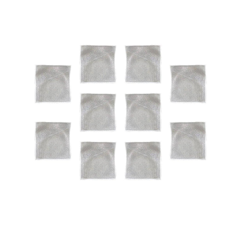 10PCS Double Layer Dishcloth Non-stick Oil Kitchen Cleaning Cloth Metal Fiber