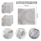 10PCS Double Layer Dishcloth Non-stick Oil Kitchen Cleaning Cloth Metal Fiber - Side View