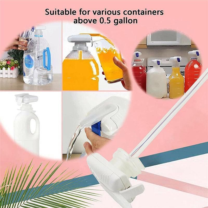 Magic Tap Automatic Electric Water Drink Milk Dispenser Beverage Spill Proof White - 1PC