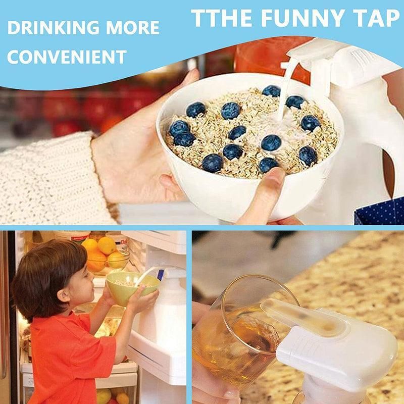 Magic Tap Automatic Electric Water Drink Milk Dispenser Beverage Spill Proof White - 1PC