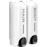 Hotel Wall Mounted Soap Dispenser Bathroom Shampoo Shower Gel Hand Soap Box - Black-Double