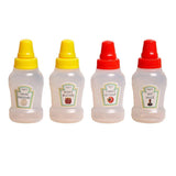4pcs Mini Portable Sauce Box Condiment Dispensers for Picnic and Outdoor Use - Honey Mustard - Rear View