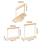 Solid Wood Necklace Jewelry Display Racks for Home Store Showcase Storage - 12 hooks