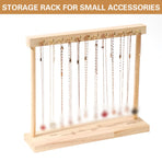 Solid Wood Necklace Jewelry Display Racks for Home Store Showcase Storage - 12 hooks