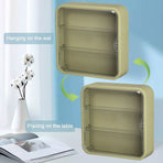 Wall Mounted Showcase Acrylic Figures Toys Display Case Dustproof Storage Box - Beige
