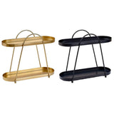 Jewelry Rack Organizer Stand Cosmetic Display Desktop Storage Holder for Home - Black - Side View