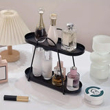 Jewelry Rack Organizer Stand Cosmetic Display Desktop Storage Holder for Home - Black - Close-Up Angle