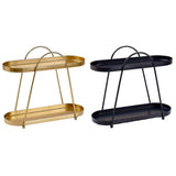 Jewelry Rack Organizer Stand Cosmetic Display Desktop Storage Holder for Home - Black - Front View