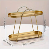 Jewelry Rack Organizer Stand Cosmetic Display Desktop Storage Holder for Home - Black - Side View