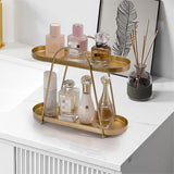 Jewelry Rack Organizer Stand Cosmetic Display Desktop Storage Holder for Home - Black - 45-Degree Angle