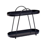 Jewelry Rack Organizer Stand Cosmetic Display Desktop Storage Holder for Home - Black - Close-Up Angle