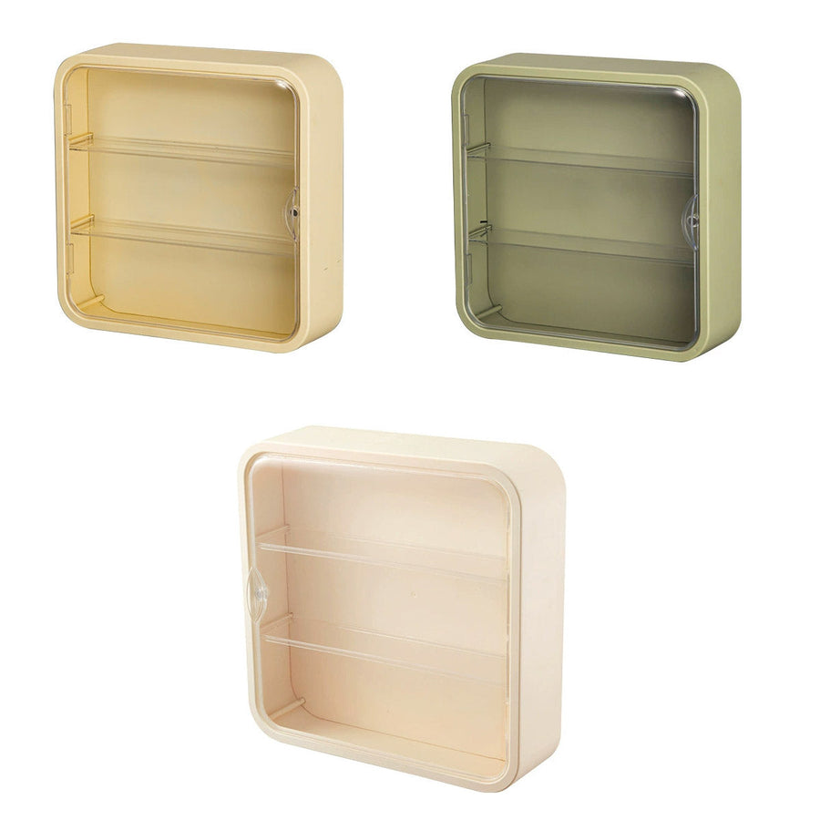Wall Mounted Showcase Acrylic Figures Toys Display Case Dustproof Storage Box - Green