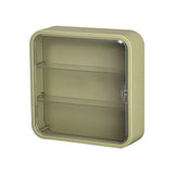 Wall Mounted Showcase Acrylic Figures Toys Display Case Dustproof Storage Box - Green - Rear View
