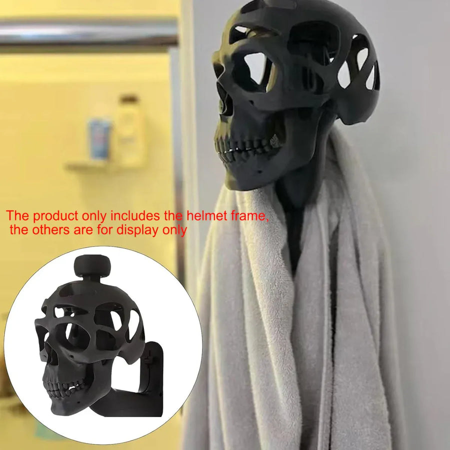3D Skull Helmet Display Stand Wall Mounted Motorcycle Helmet Rack Holder Display