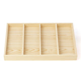 Wooden Jewellery Storage Box Display Tray Organizer for Rings Earrings Necklaces - Twelve Grids - Rear View