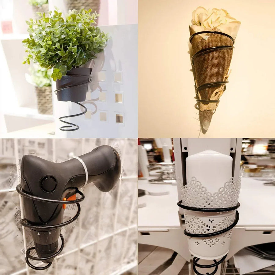 6pcs Metal Wine Rack Holder Wine Bottle Stand Cabinet Wall Mounted Home Display